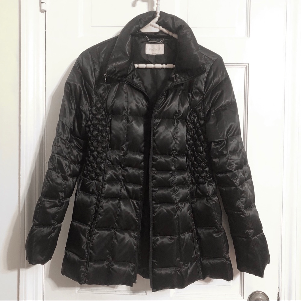 Winter quilted long puffer coat